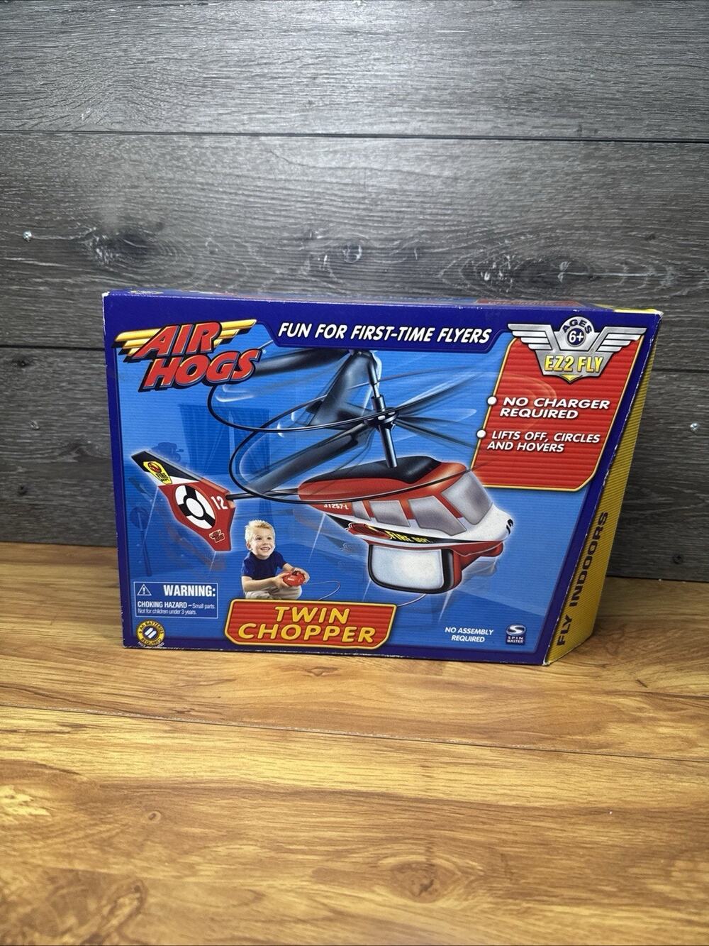 Air Hogs Twin Chopper - EZ2 Fly Indoor Remote Control Helicopter New Rare